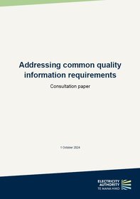 Addressing common quality information requirements