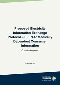 Proposed EIEP4A Medically Dependent Consumer Information - Consultation paper