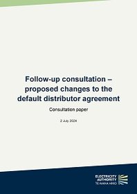 Follow-up consultation - proposed changes to the default distributor agreement
