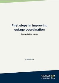 Consultation paper - First steps in improving outage coordiantion