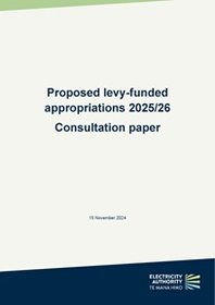 Levy-funded appropriations 202526 - consultation paper