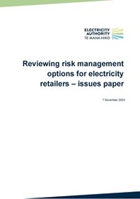 Reviewing risk management options for electricity retailers – issues paper