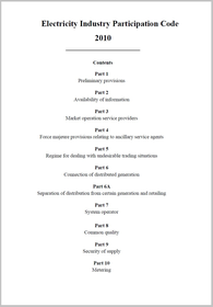 Electricity Industry Participation Code 2010