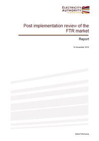 Post implementation review of the FTR market