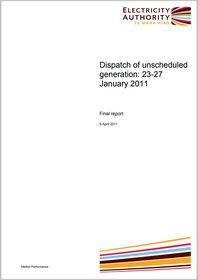 Dispatch of unscheduled generation 23-27 January 2011